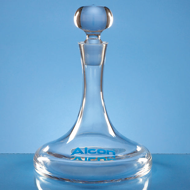 Engraved Curved Glass Ships Decanter (1 Litre)