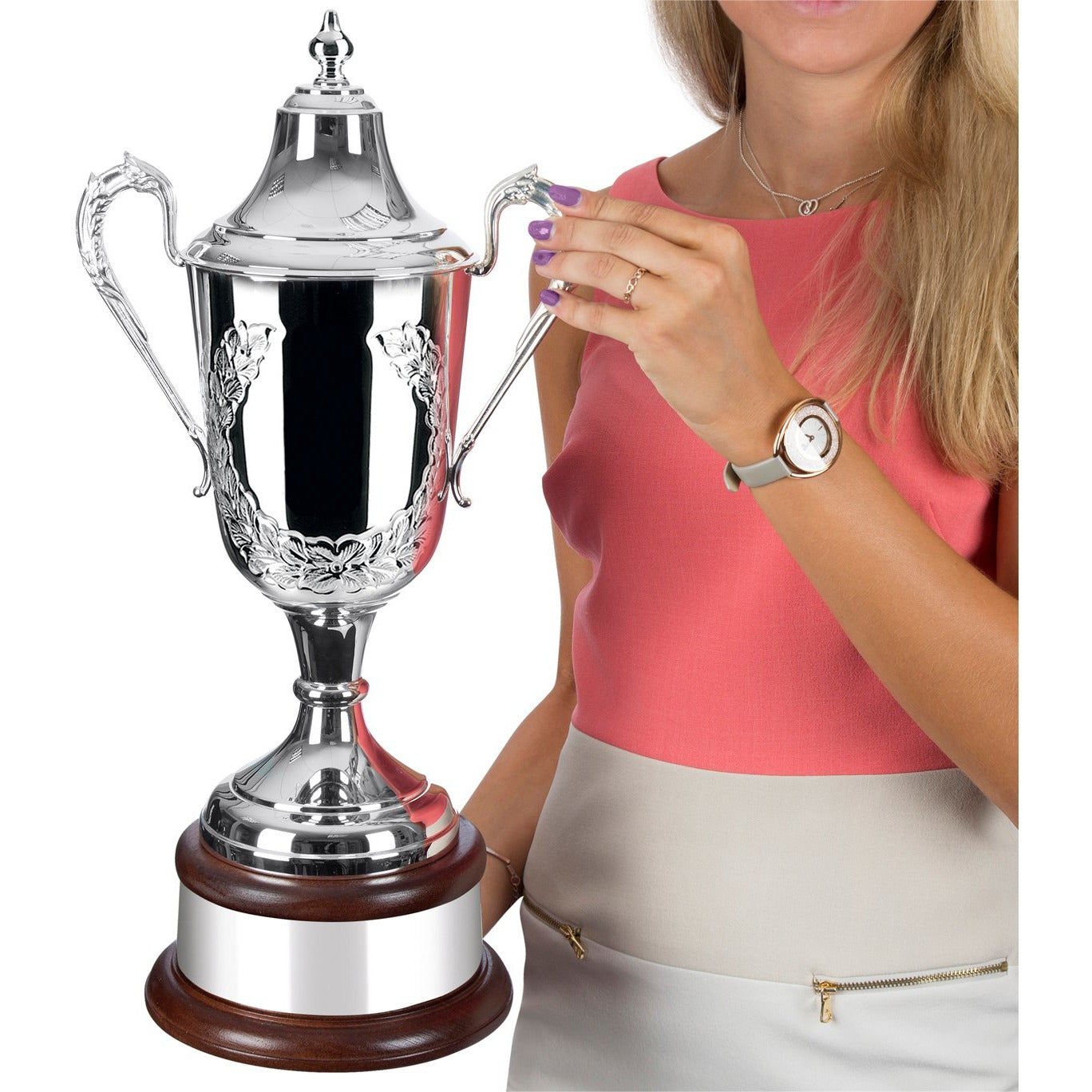 Silver Plated Supreme Formula Trophy Cup - Hand Chased