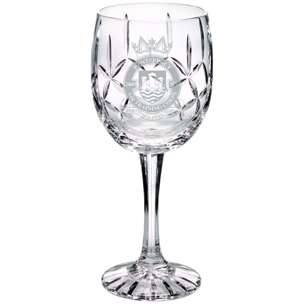 Engraved Solitaire 24% Crystal 200ml Classic Wine Glass (7.25in Height)