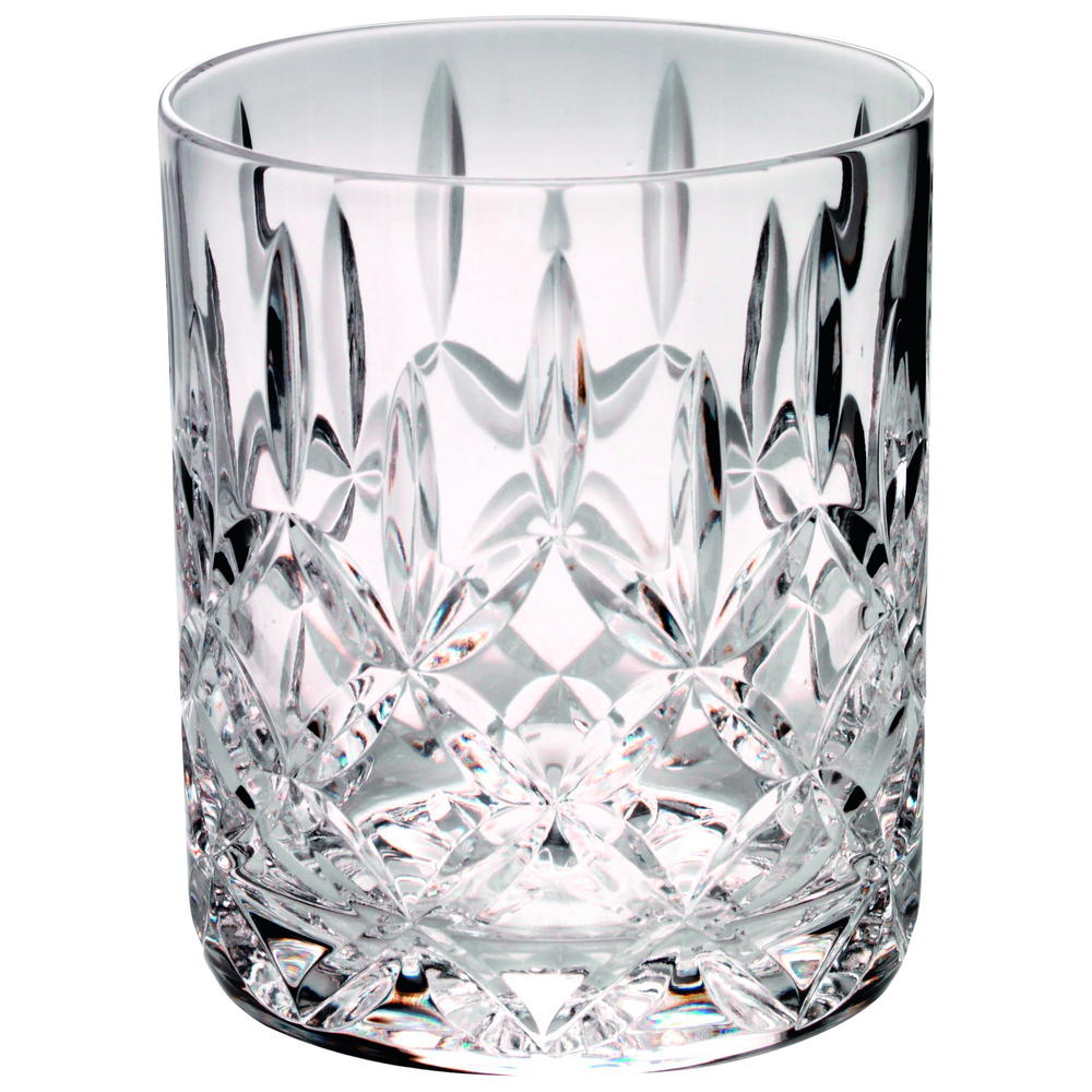 Solitaire 24% Lead Crystal 405ml Whisky Glass - Fully Cut 4in Height (not suitable for engraving)