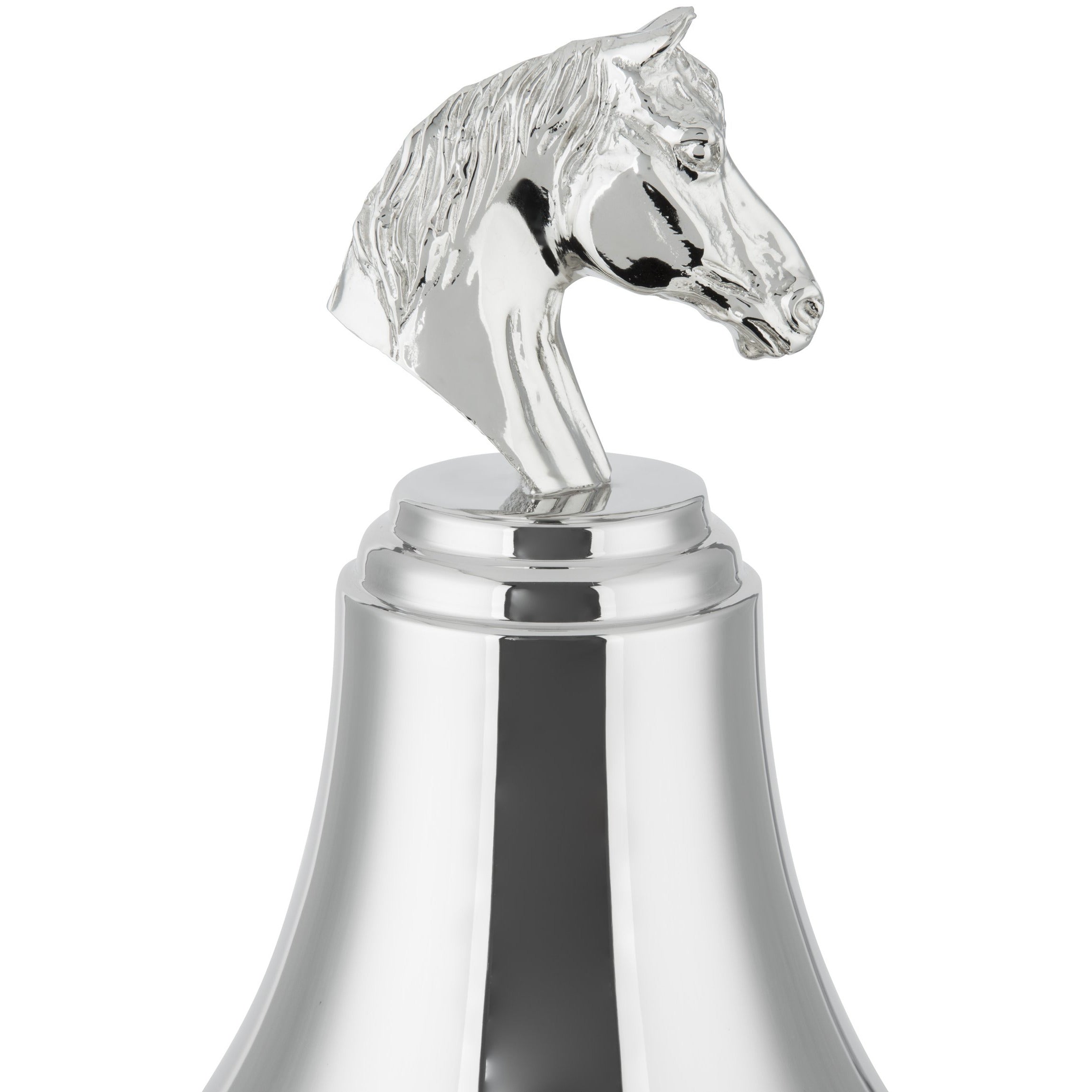 Imperial 23in Hand-Chased Silver Plated Cup - Horse Head Lid