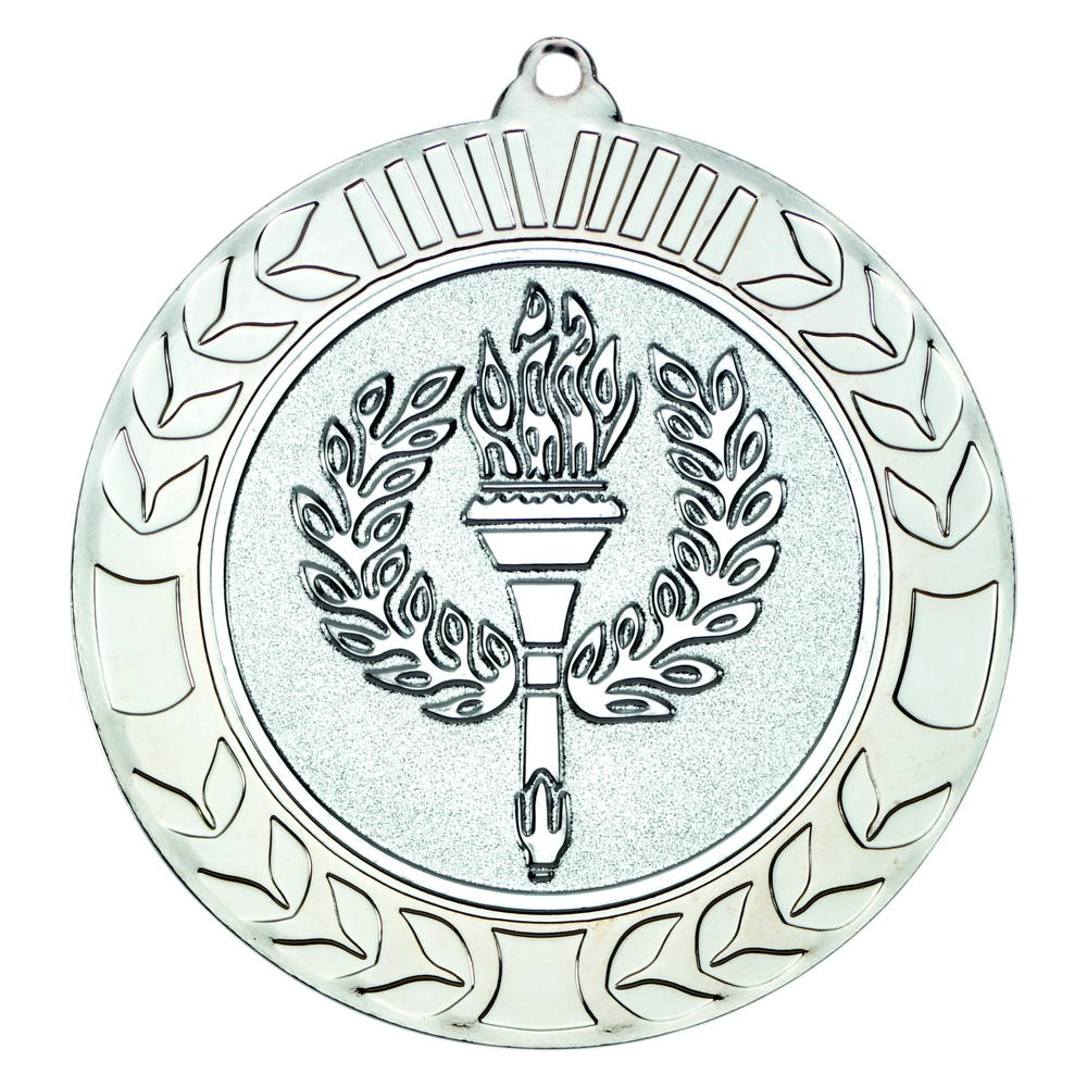 Wreath Medal (2in Centre) - Silver 2.75in
