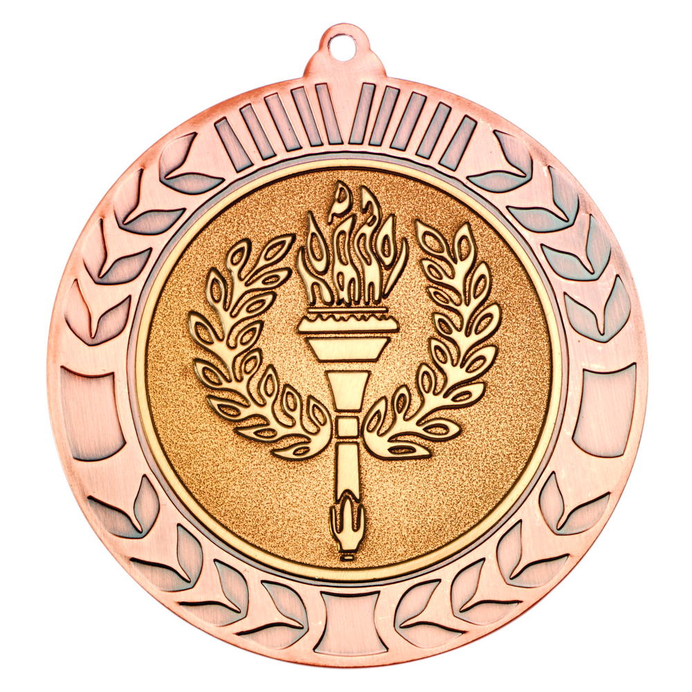 Wreath Medal (2in Centre) - Bronze 2.75in