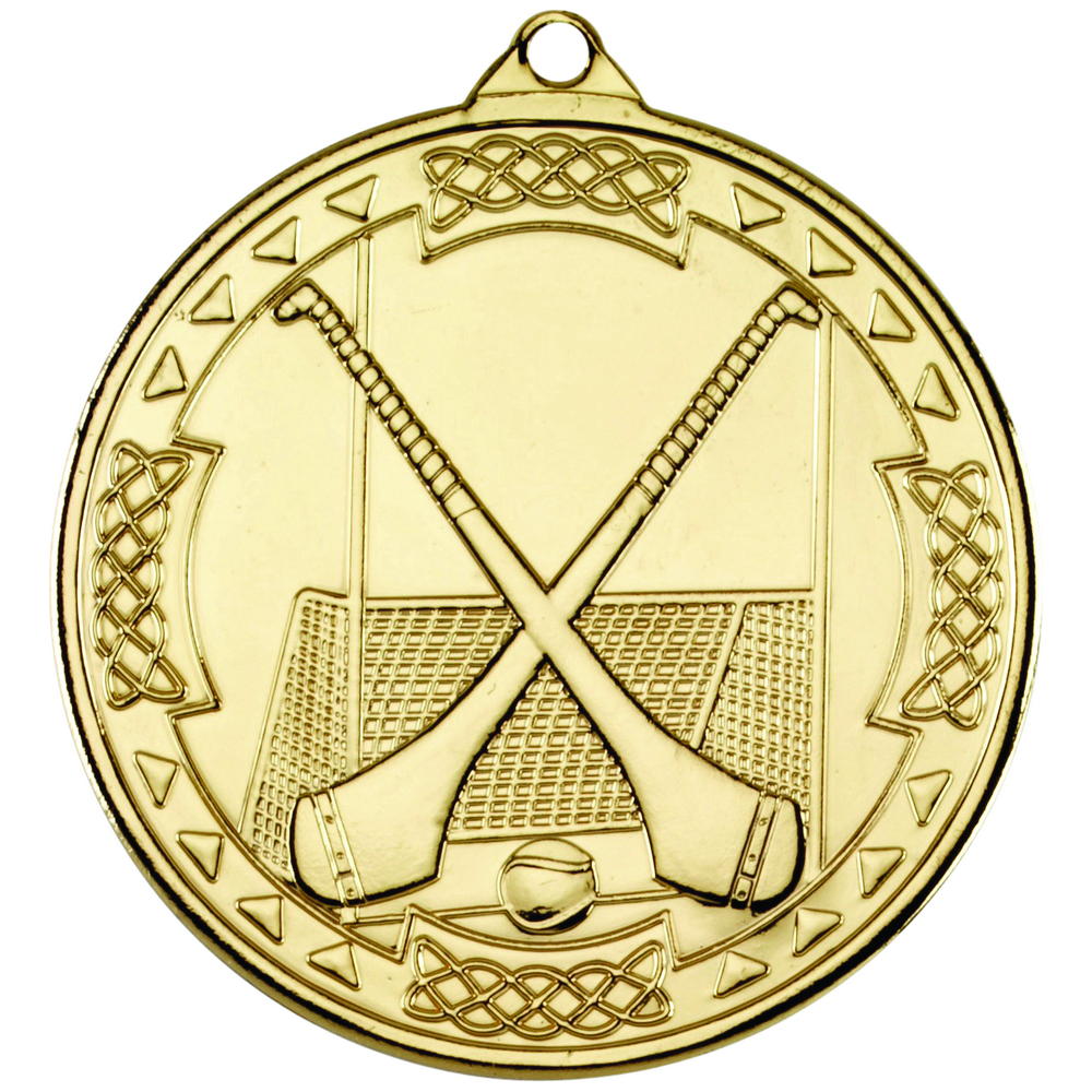 Hurling Celtic Medal - Gold 2in