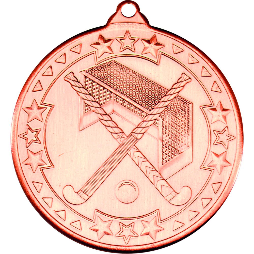 Hockey 'tri Star' Medal - Bronze 2in