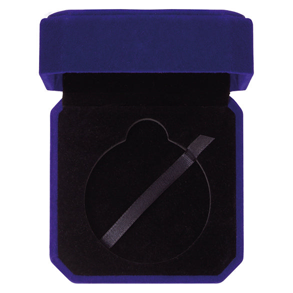 Aspire Velour Medal Box Blue 45x90mm (For 60mm Medal)