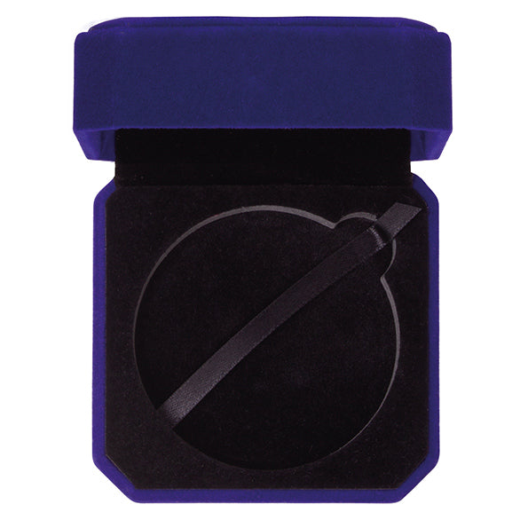 Aspire Velour Medal Box Blue 45x90mm (For 70mm Medal)