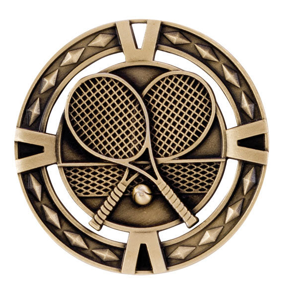 V-Tech Series Medal - Tennis Gold 60mm