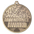 Cascade Attendance Iron Medal Antique Gold 50mm