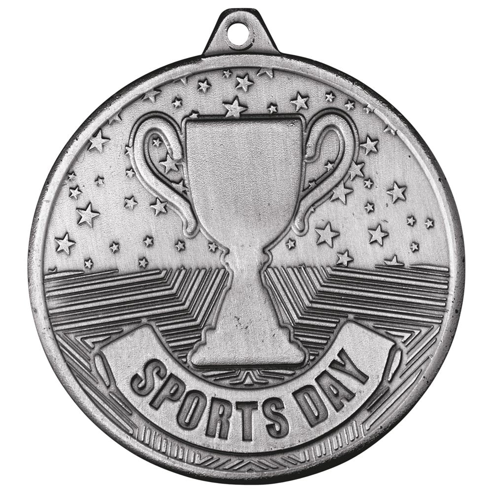 Cascade Sports Day Iron Medal Antique Silver 50mm