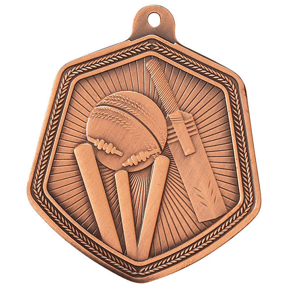 Falcon Cricket Medal Bronze 65mm