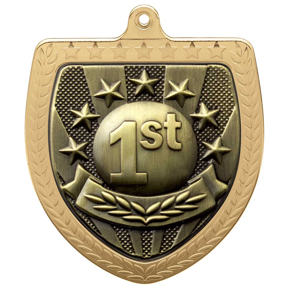 Cobra 1st Place Shield Medal Gold 75mm