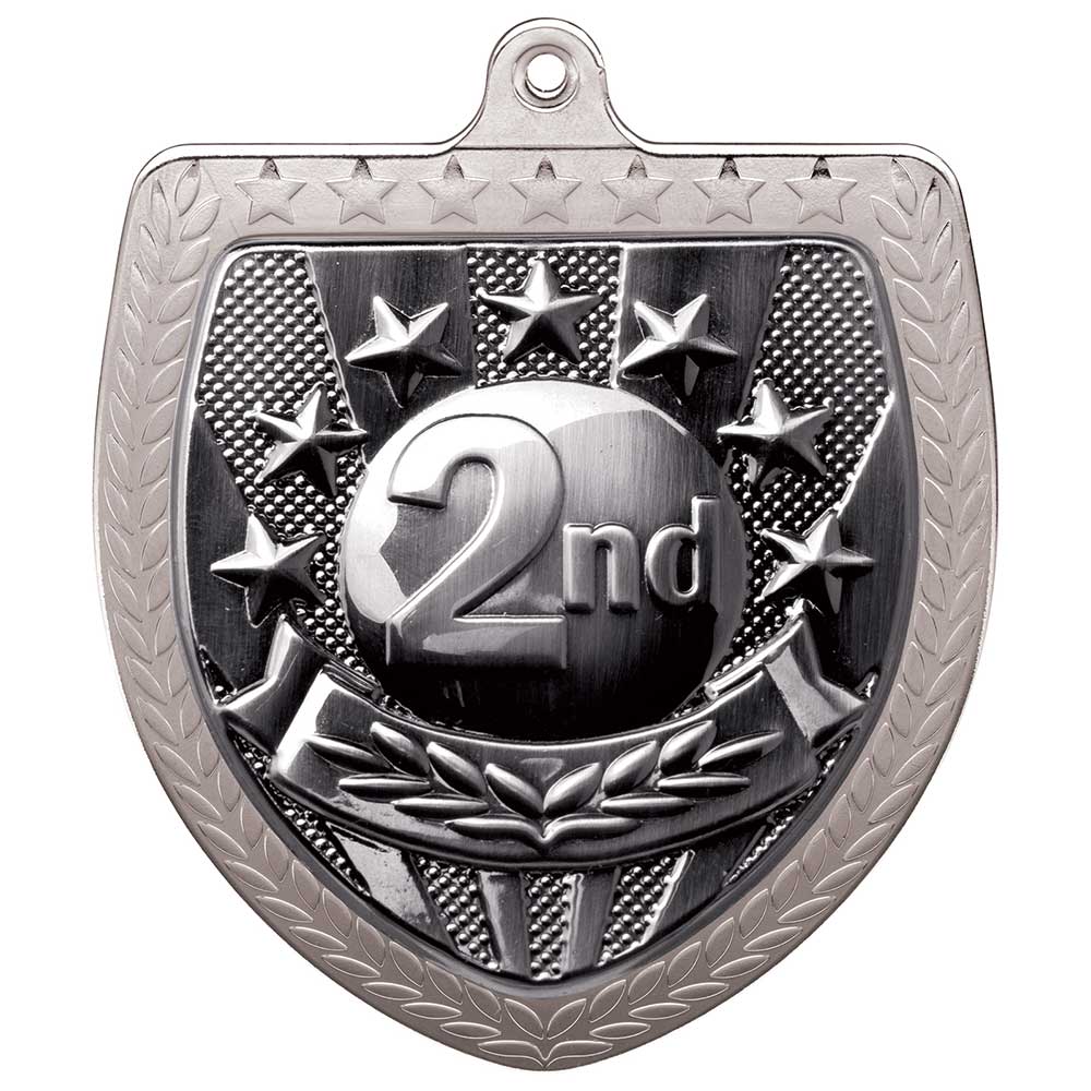 Cobra 2nd Place Shield Medal Silver 75mm