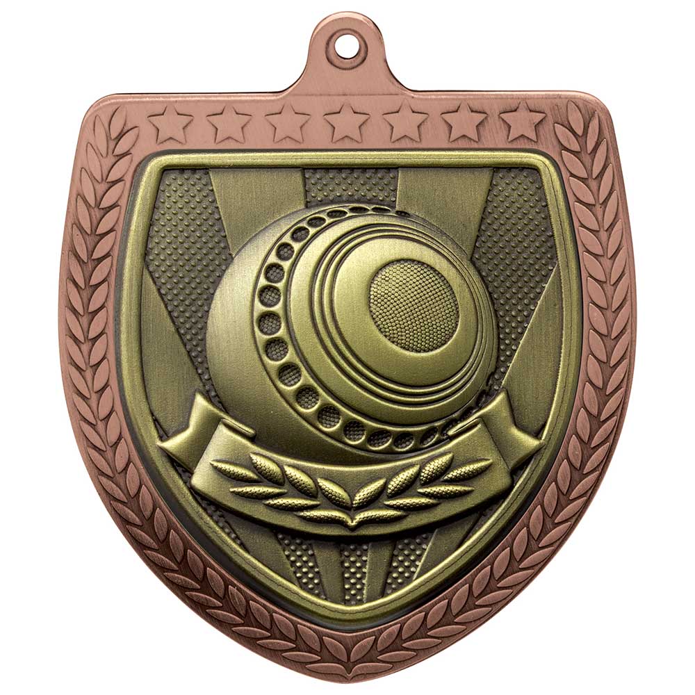 Cobra Lawn Bowls Shield Medal Bronze 75mm