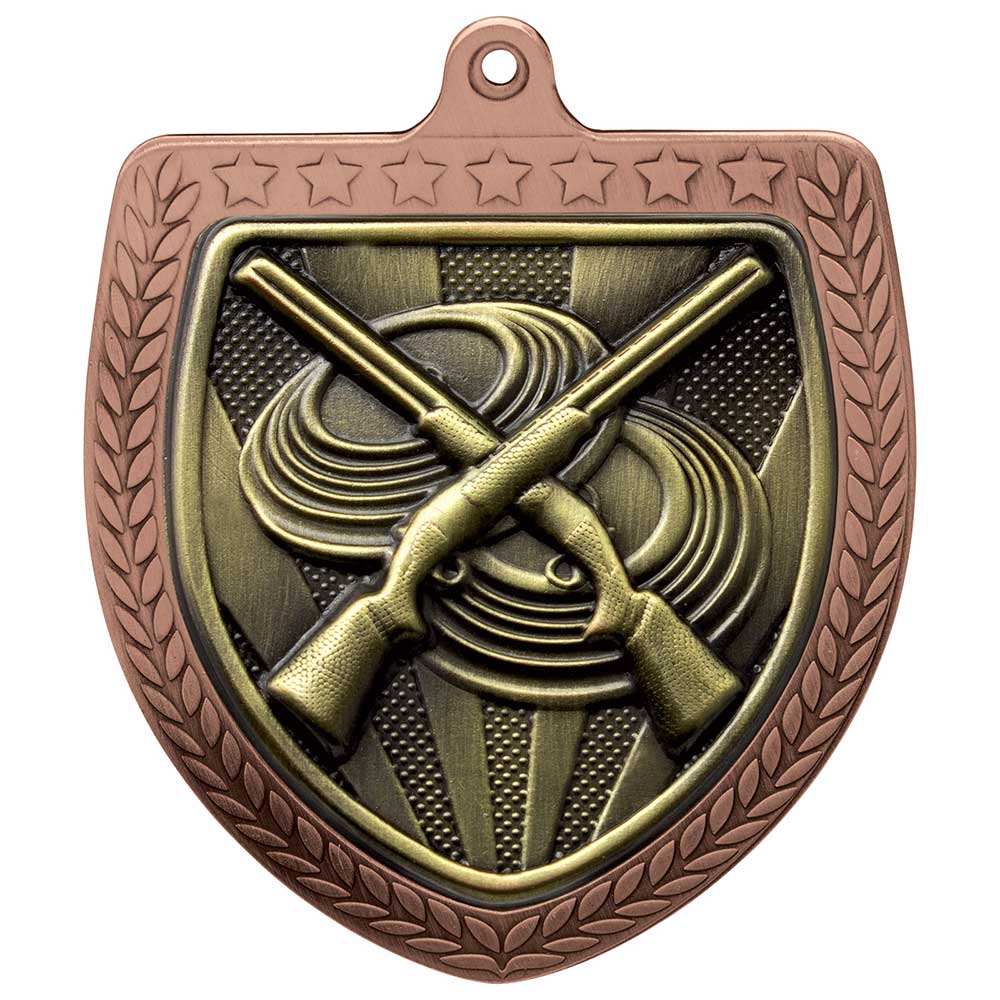 Cobra Clay Pigeon Shooting Shield Medal Bronze 75mm
