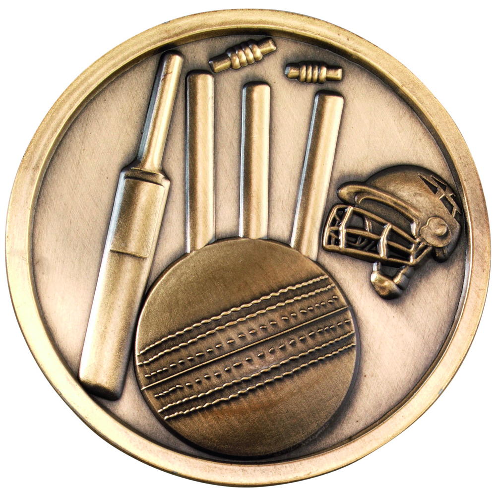 Cricket Medallion - Antique Gold 2.75in