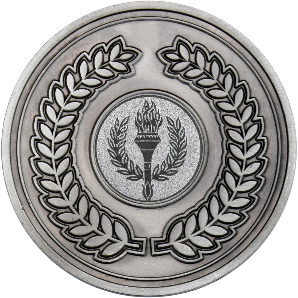 Wreath Medallion (1in Centre) - Antique Silver 2.75in