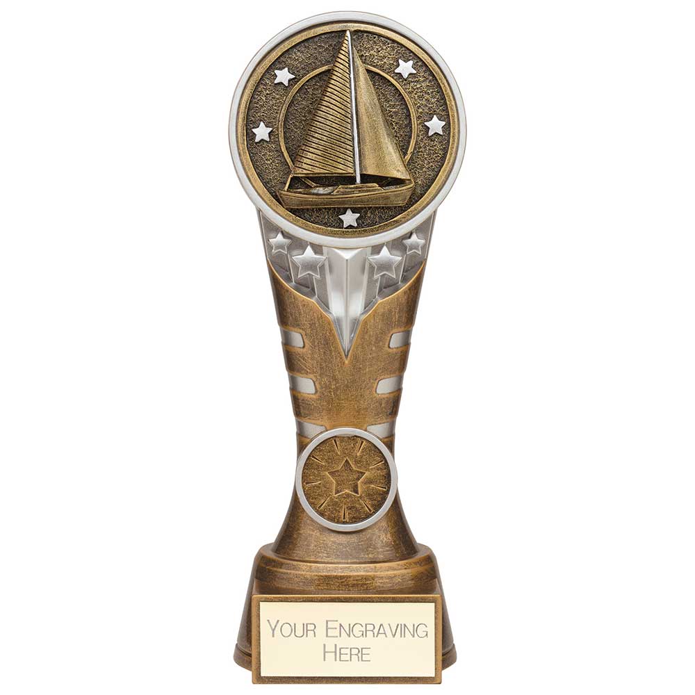 Ikon Tower Sailing Award - Antique Silver & Gold