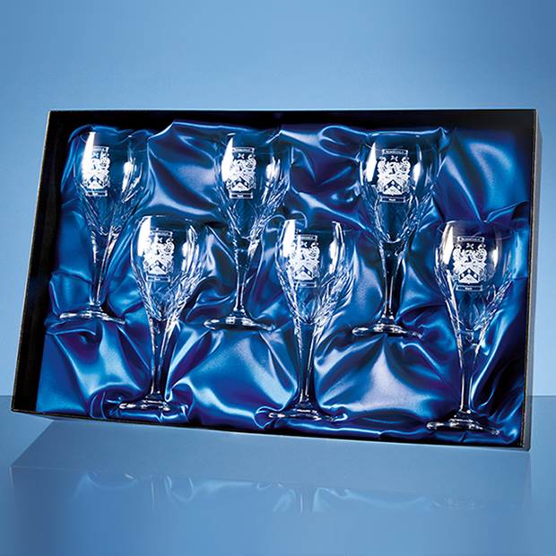 (BOX ONLY) Universal 6 Wine Glass Satin Lined Presentation Box