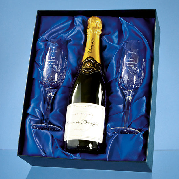 (BOX ONLY) Champagne Set Satin Lined Presentation Box