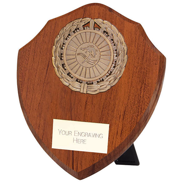 Wooden Wexford Shield Walnut 150mm