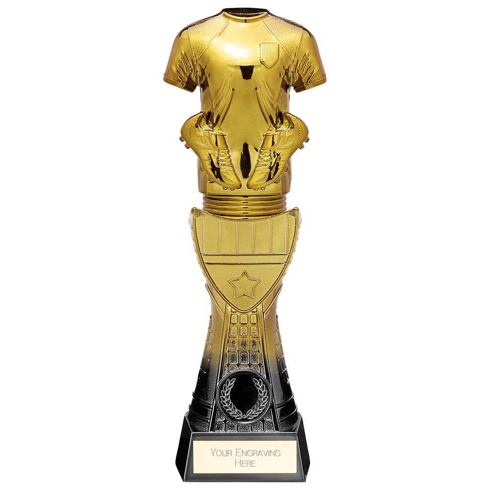 Fusion Viper Tower Football Shirt Award - Black & Gold