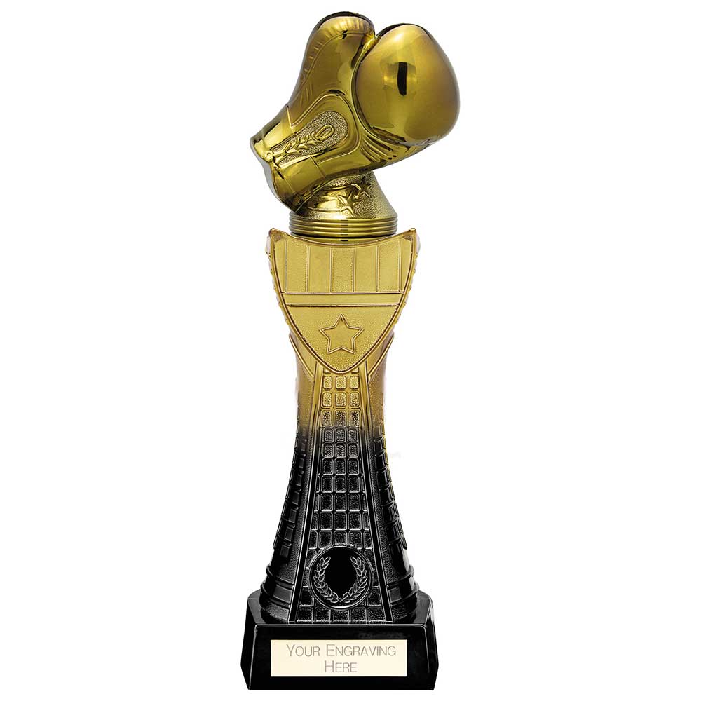 Fusion Viper Tower Boxing Glove Award - Black & Gold