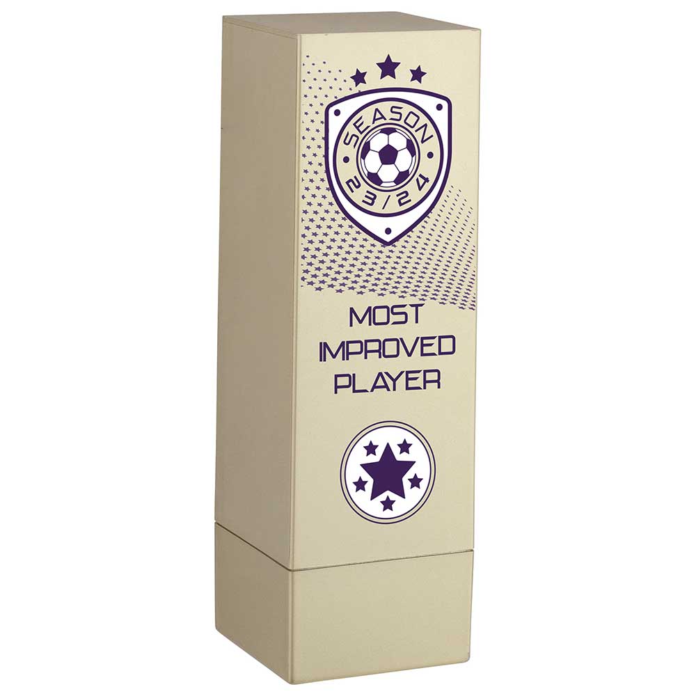 Prodigy Premier Football Tower - Most Improved Award - Gold (160mm Height)