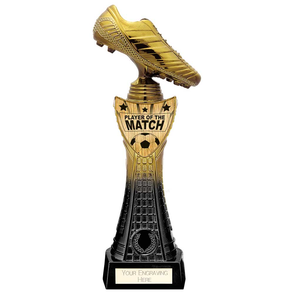 Fusion Viper Boot Football Award - Player of the Match - Black & Gold