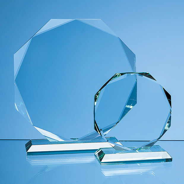 Engraved Jade Glass Octagon Award