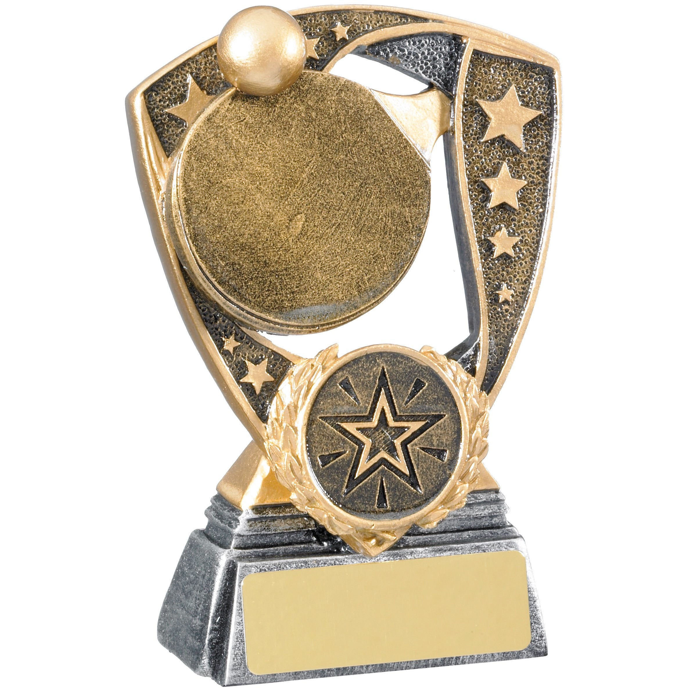 Table Tennis Award - Gold Resin Trophy