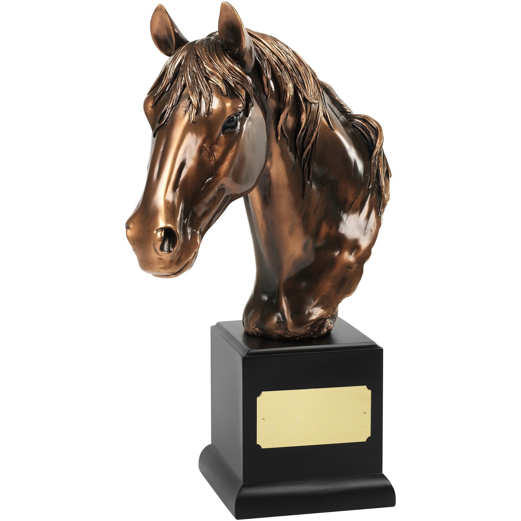 14 X 10in Bronze Plated Horses Head Trophy