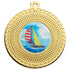 Sailing Gold Swirl 50mm Medal