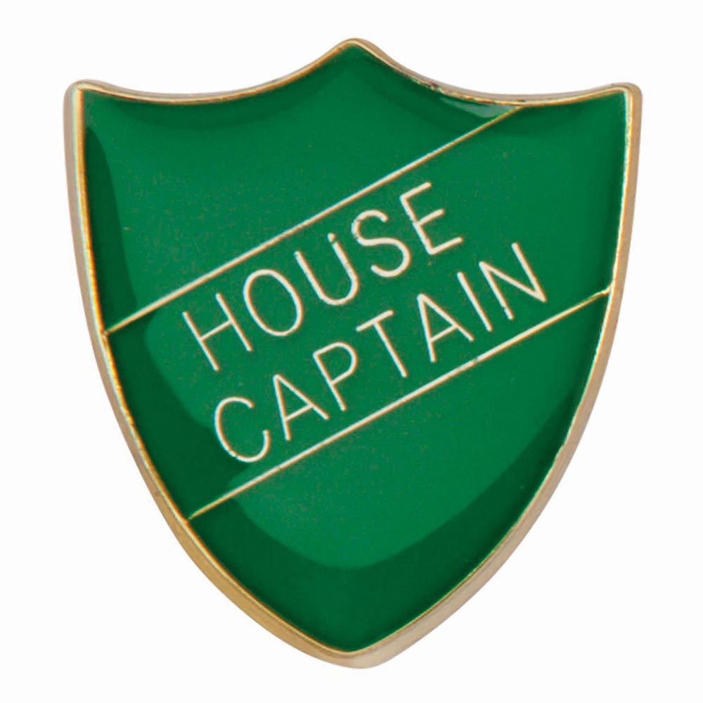 Scholar Pin Badge House Captain Green 25mm