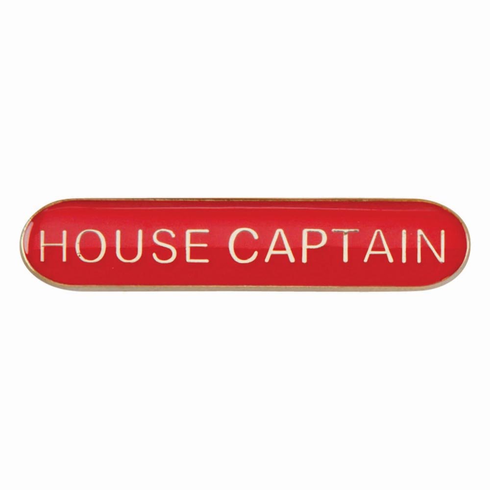 Scholar Bar Badge House Captain Red 40mm