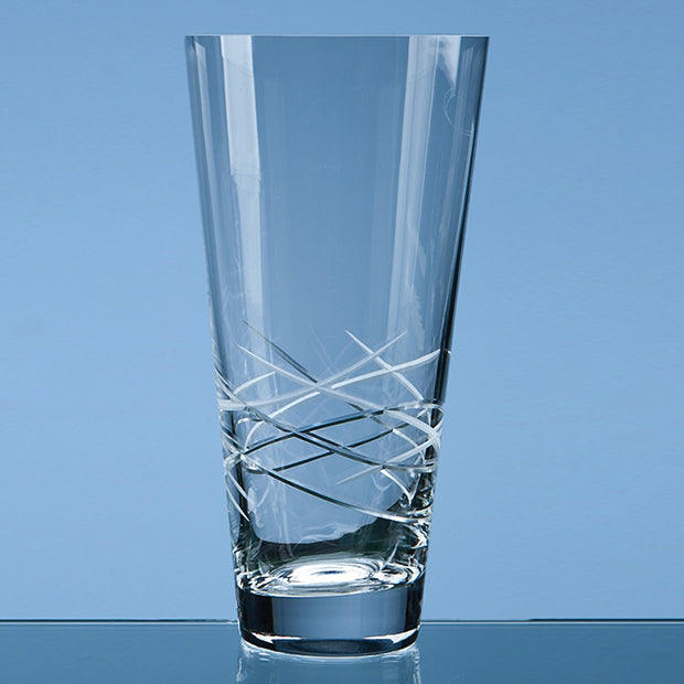 Engraved Tiesto Cut Conical Vase