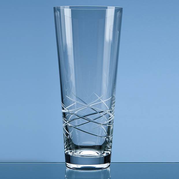 Engraved Tiesto Cut Conical Vase