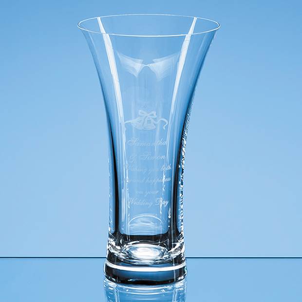 Engraved Neptune Plain Trumpet Vase