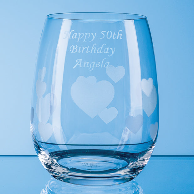 335ml L'Amour Frosted Heart Whisky Tumbler