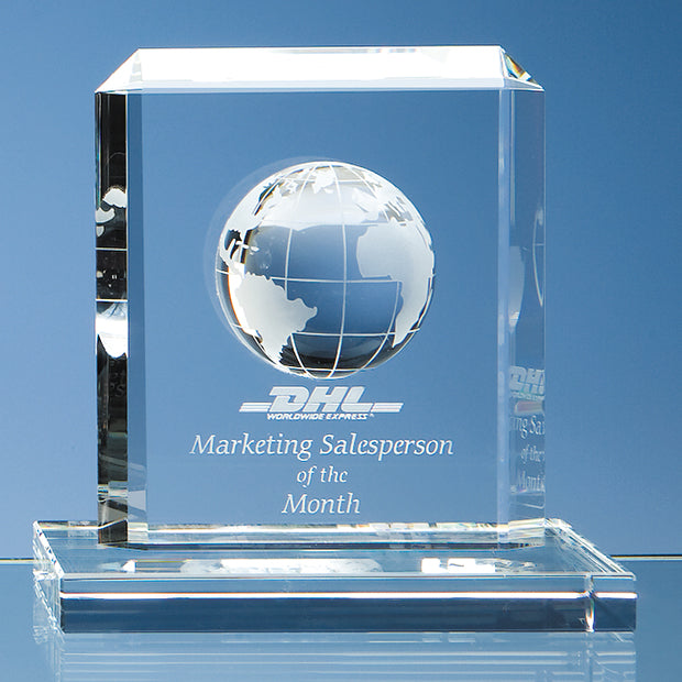 Crystal Globe Rectangle Award