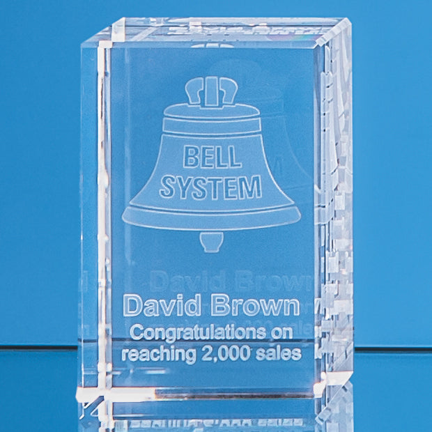 Crystal Rectangle Award (Subsurface Engraved)