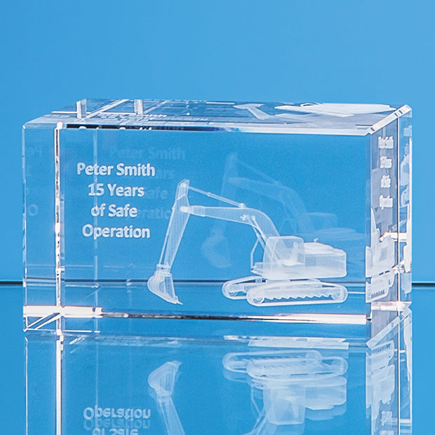 Crystal Rectangle Award (Subsurface Engraved)