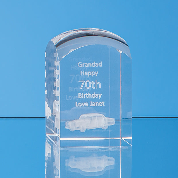 Crystal Dome Tower Award (Subsurface Engraved)