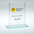 Colour Print Personalised Jade Glass Narrow Plaque Award (4mm Thick)