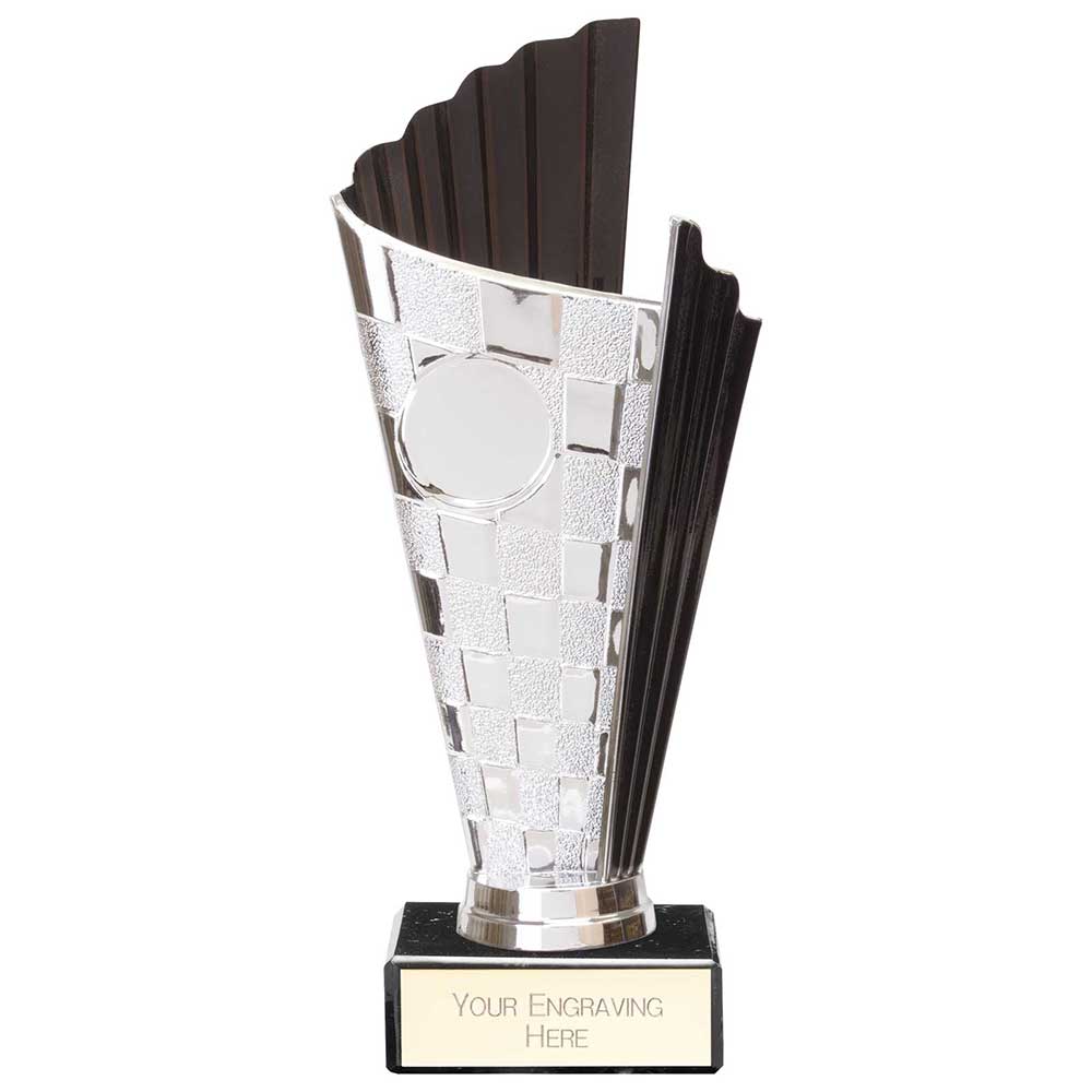 Flash Chequered Flag Trophy - Black