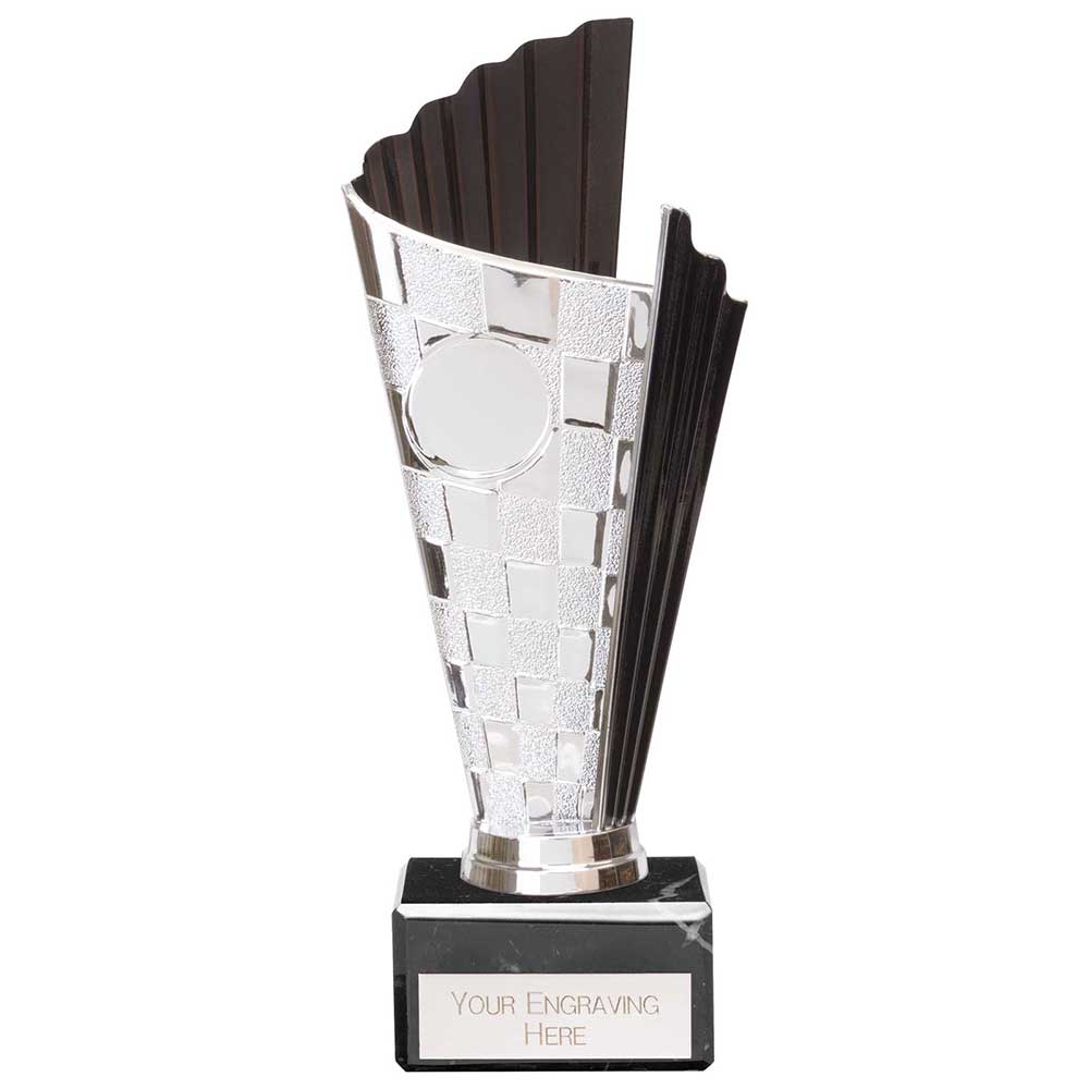 Flash Chequered Flag Trophy - Black