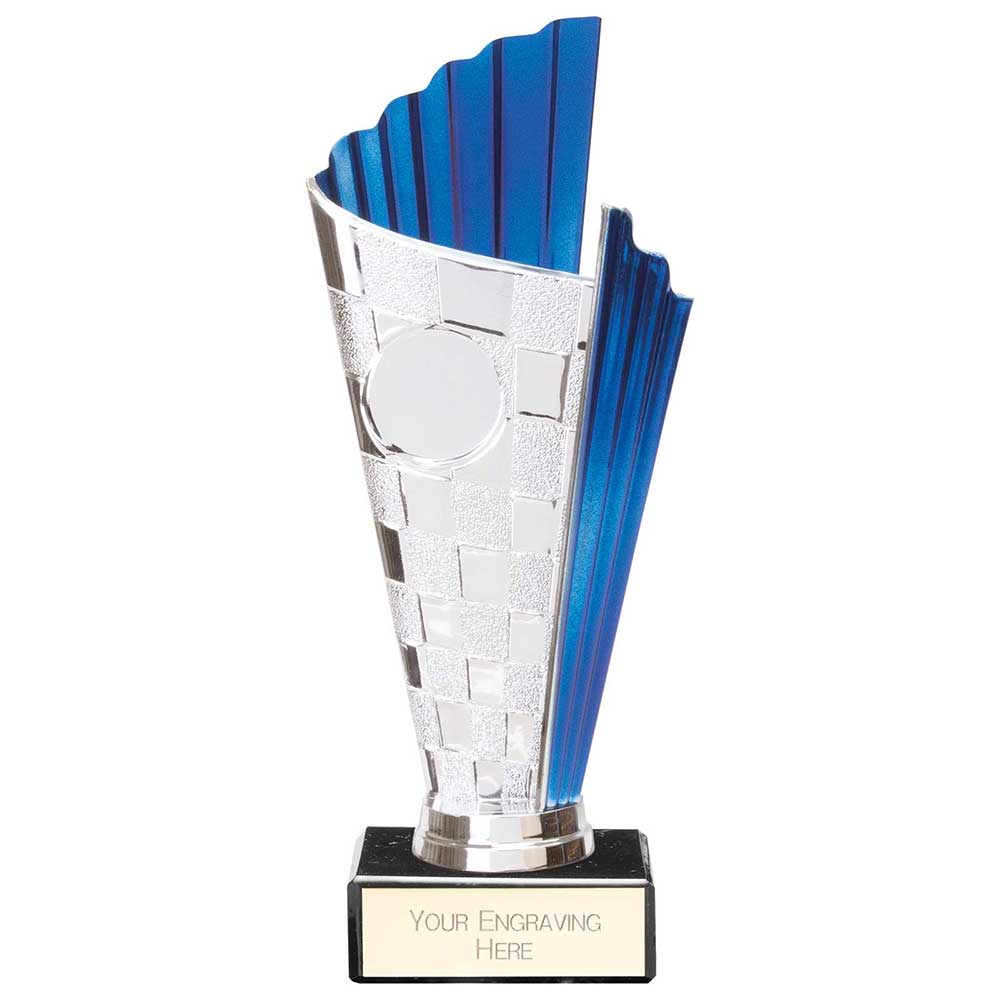 Flash Chequered Flag Trophy - Blue