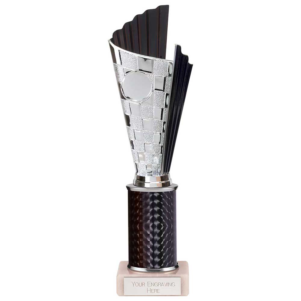 Flash Plastic Chequered Trophy - Black