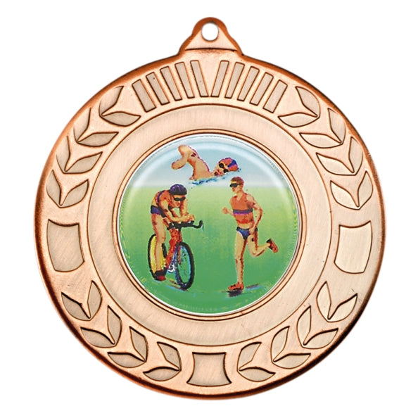 Triathlon Bronze Laurel 50mm Medal