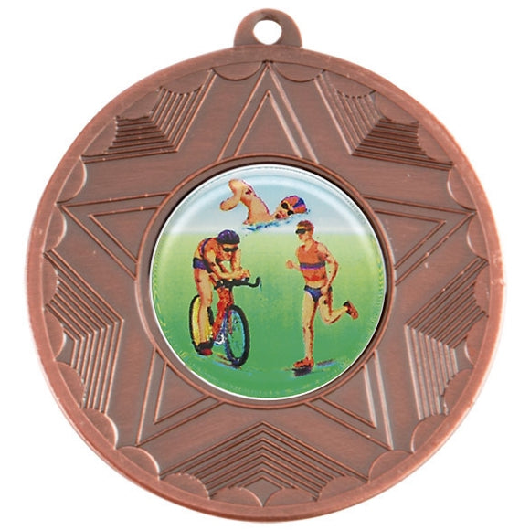 Triathlon Bronze Star 50mm Medal